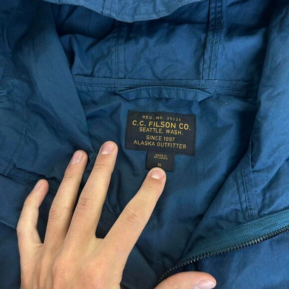 Filson Navy Women’s Deck Jacket Anorak Windbreaker Pullover - Picture 6 of 8